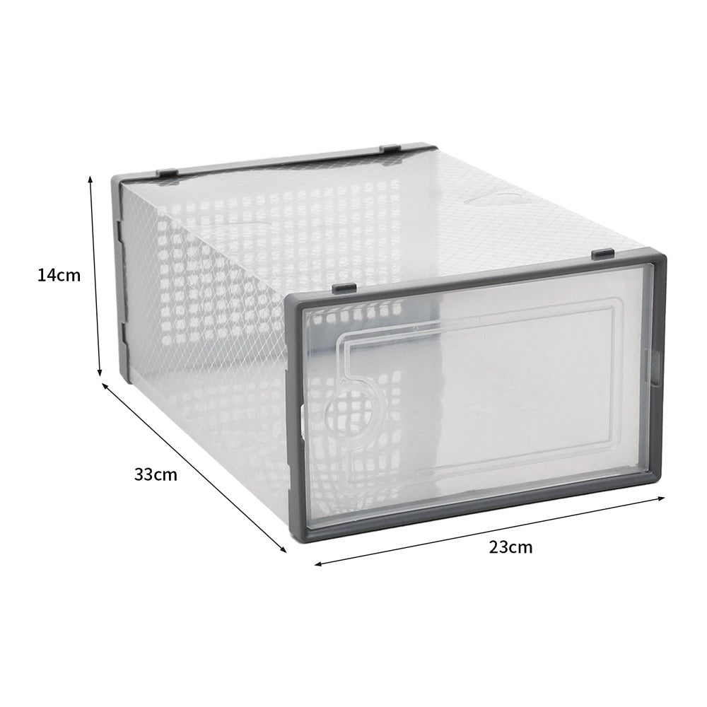 Lifeideas 12 Stackable Shoe Storage Box Organiser For Entryway Shoes Storage Organizer Shelf Home Decoration Cabinet