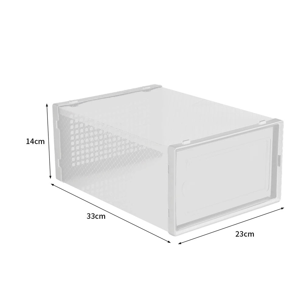 Lifeideas 12 Stackable Shoe Storage Box Organiser For Entryway Shoes Storage Organizer Shelf Home Decoration Cabinet