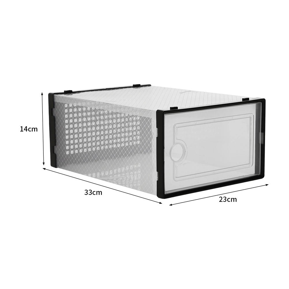 Lifeideas 12 Stackable Shoe Storage Box Organiser For Entryway Shoes Storage Organizer Shelf Home Decoration Cabinet